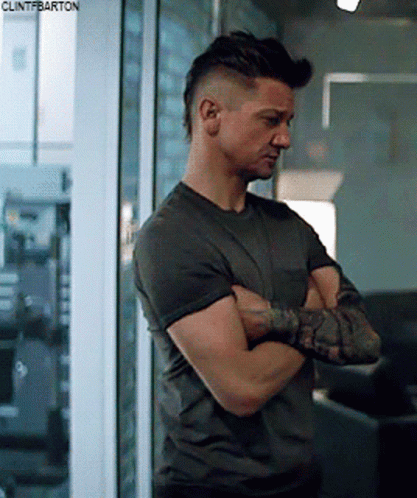 Hawkeye Clint Barton Intense Stare GIF