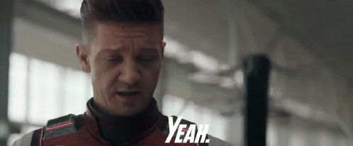 Hawkeye Avenger Agreeing Yeah GIF