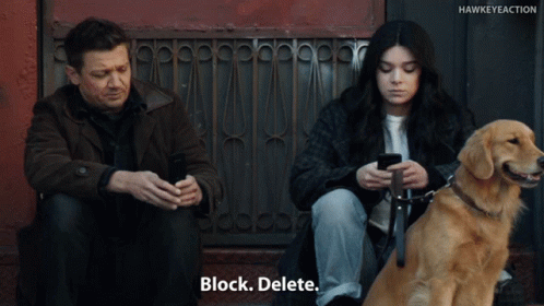 Hawkeye Clint And Kate Block Delete GIF