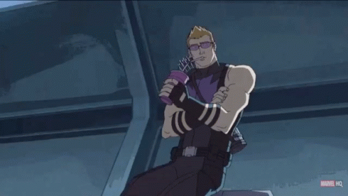 Hawkeye Unaffected Cartoon Series GIF