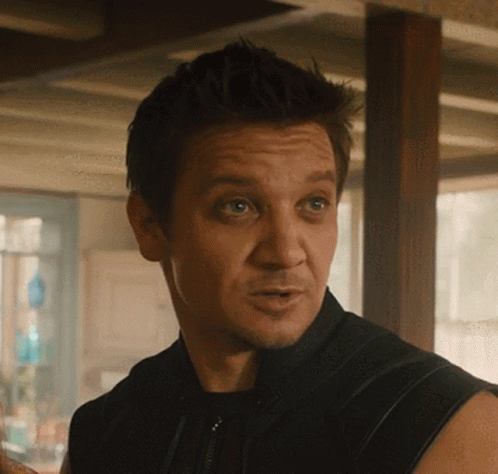 Hawkeye Jeremy Renner Relaxed Glance GIF