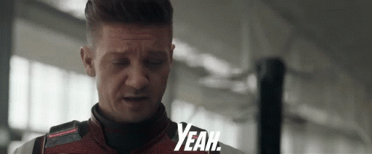 Hawkeye Avenger Agreeing Yeah GIF