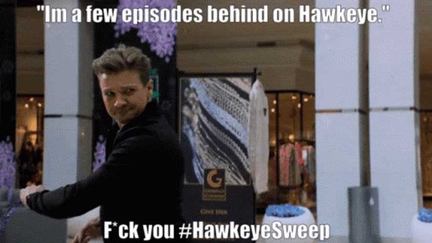 Hawkeye Clint Barton Fighting Enemy  GIF