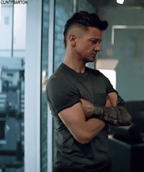 Hawkeye Clint Barton Intense Stare GIF