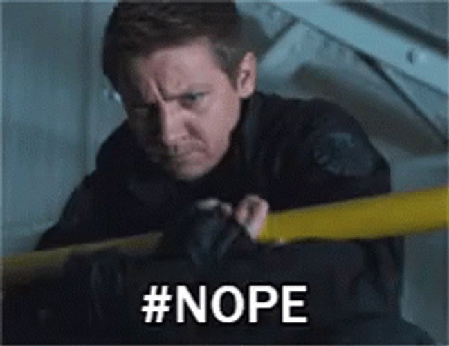 Hawkeye Moving Away Nope GIF