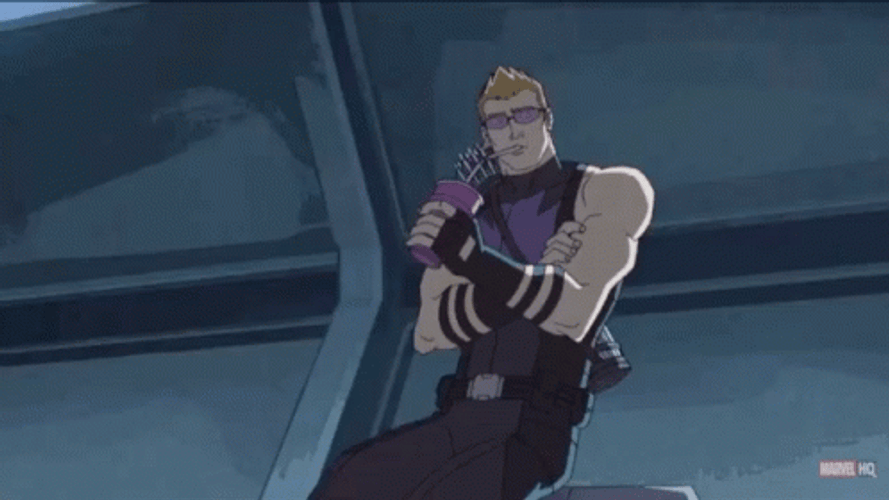 Hawkeye Unaffected Cartoon Series GIF