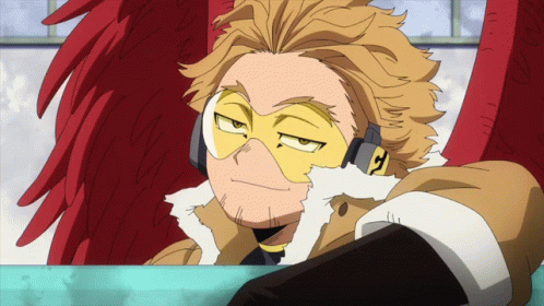 Hawks From My Hero Academia Wears Headphones And A Mask GIF