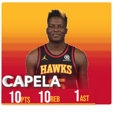 Hawks Jersey Player With 10 Points and 10 Reb