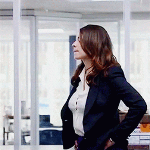 Hayley Atwell Office Suit GIF