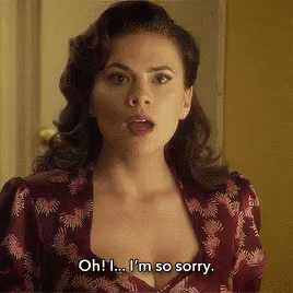 Hayley Atwell Oh I'm So Sorry GIF