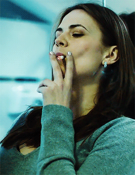 Hayley Atwell Smoking GIF