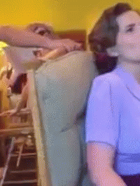 Hayley Atwell Thrown Off Chair GIF