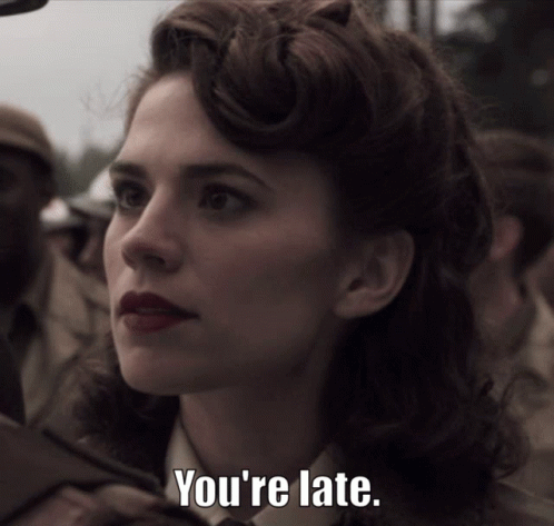 Hayley Atwell You're Late GIF