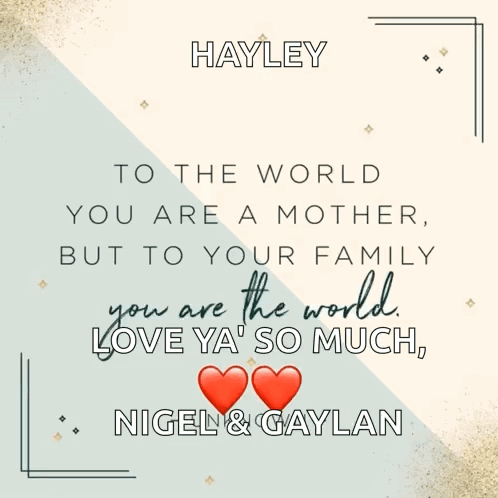 Hayley Greeting Card Love You