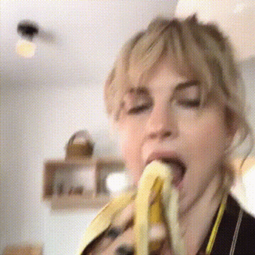 Hayley Williams Eating Banana GIF