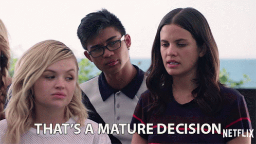 Hayley Woods Saying That's A Mature Decision GIF