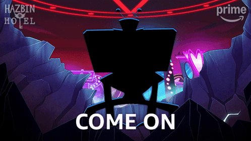 Hazbin Hotel Poster Silhouette Of Man GIF