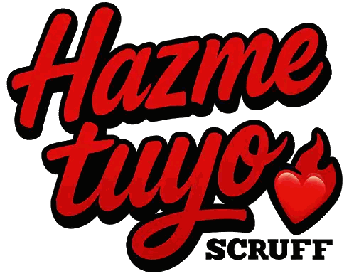 Hazme Tuyo Scruff Logo With Red Heart