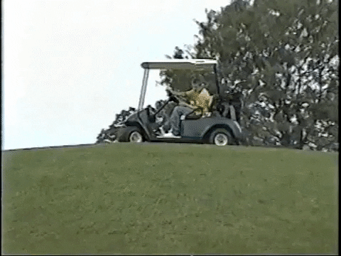 He Has A Good Driving Skill Of Golf Cart GIF