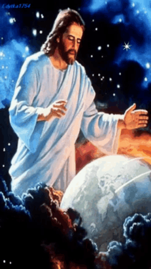 He Has Risen Jesus Blessing The Earth GIF
