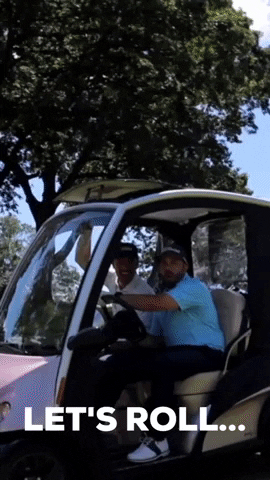 He Is Driving Golf Cart So Fast GIF