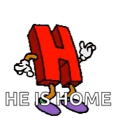 He Is Home Dancing Letter H GIF