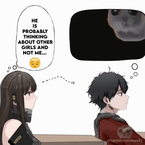 He Is Probably Thinking About Sad Hamster GIF