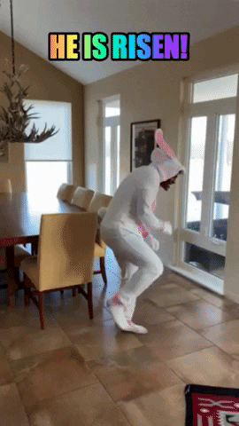 He Is Risen Bunny Dance GIF
