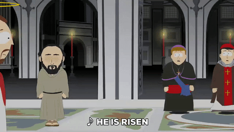 He Is Risen Jesus Cartoon GIF