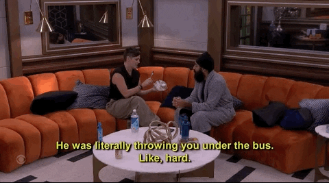 He Was Literally Throwing You Under The Bus GIF