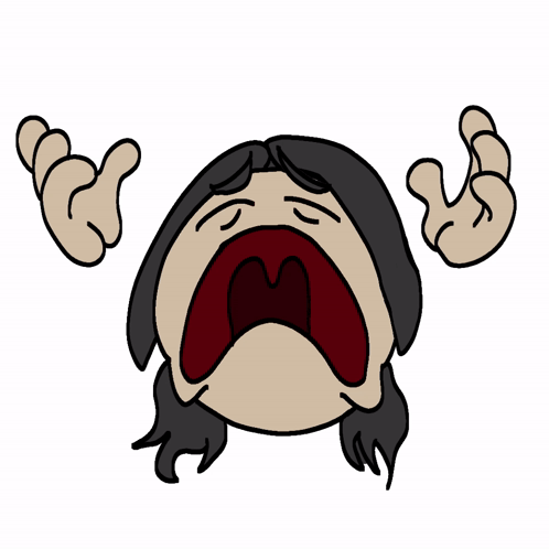 Head And Hands Of Woman Disintegrate GIF