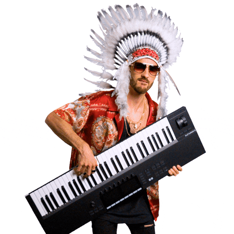 Head Banging American Rock Piano GIF