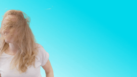 Head Banging Girl Reaction Hair Whip GIF