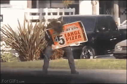 Head Banging Large Pizza Your Sign GIF