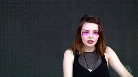 Head Banging Lauren Mayberry Music Festival GIF