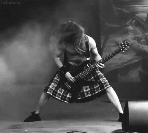 Head Banging Rocking Hard Guitar Metal GIF