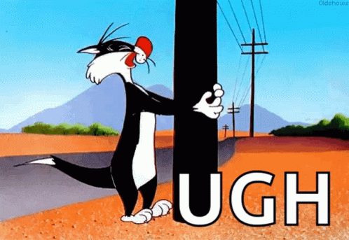 Head Banging Sylvester Cat Ugh GIF
