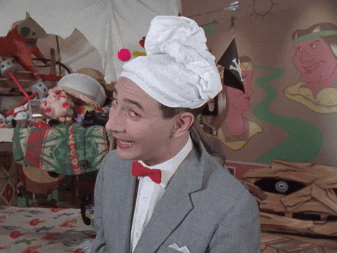 Head Costume Pee Wee Herman Dance GIF