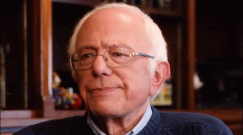 Bernie Sanders Doing Head Shake GIF