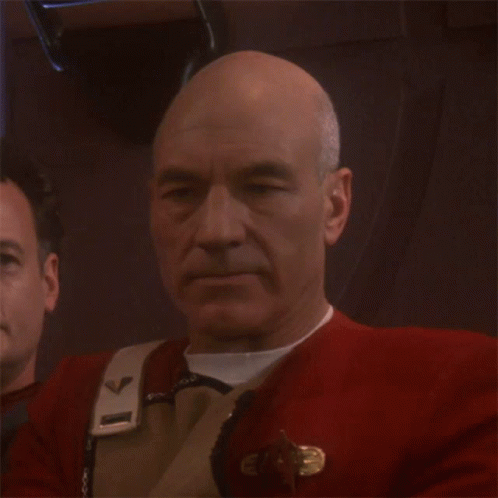 Head Shake By Patrick Stewart GIF