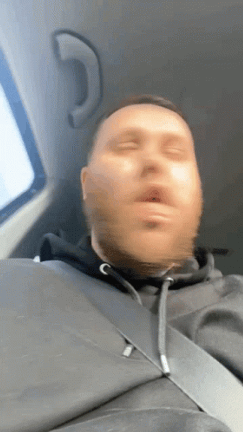 Head Shake Inside The Car GIF