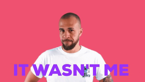 Head Shaking It Wasn't Me GIF