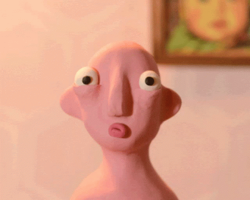 Claymation Head Spinning GIF
