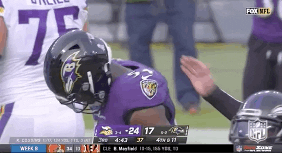 Head Tap Football Player And Referee GIF
