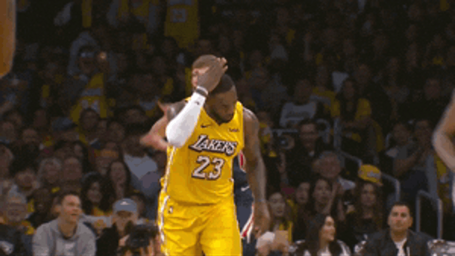 Head Tap Lebron James Running GIF