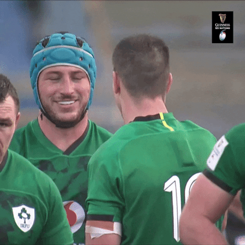Head Tap Rugby Players GIF