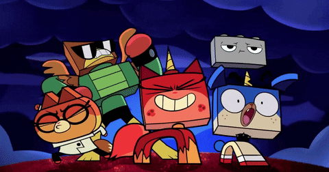 Headbang Cute Cartoon Unikitty GIF