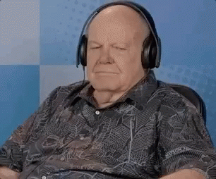 Headphones Bald Man Grooving GIF