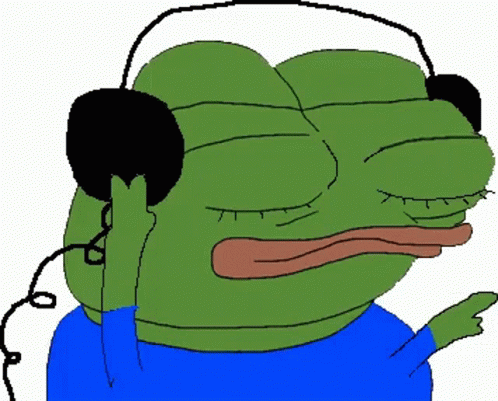 Headphones Music Frog Dance GIF