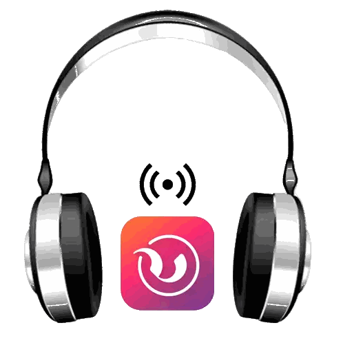 Headphones with Pink App Icon